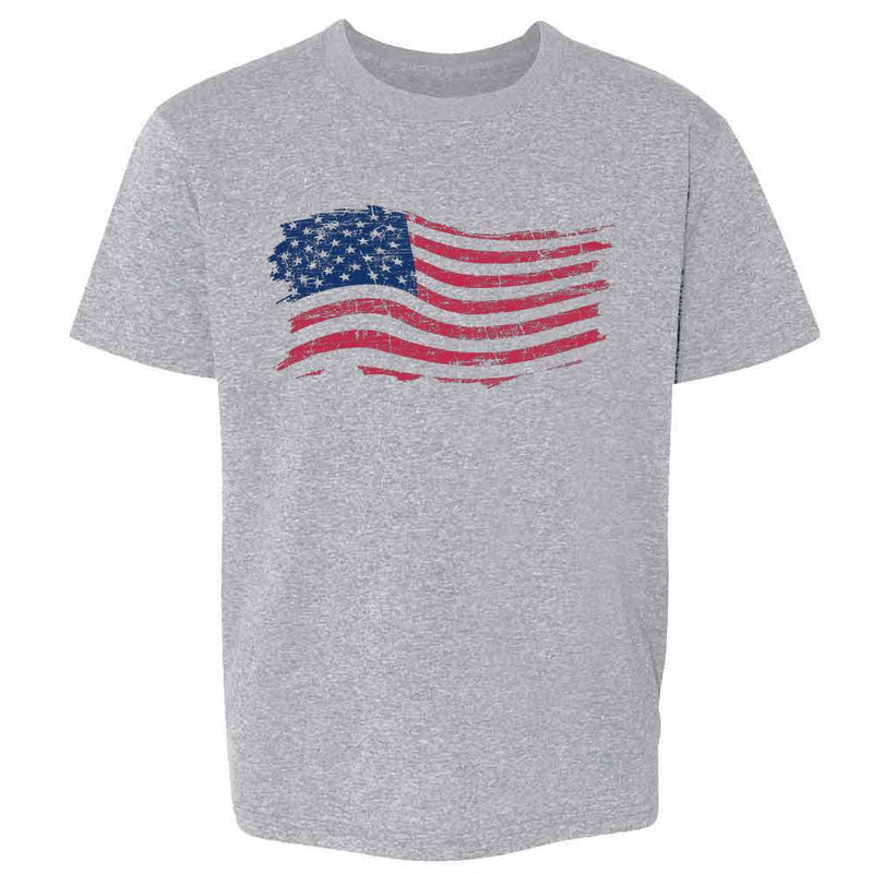 Patriotic Distressed American Flag Kids & Youth Tee