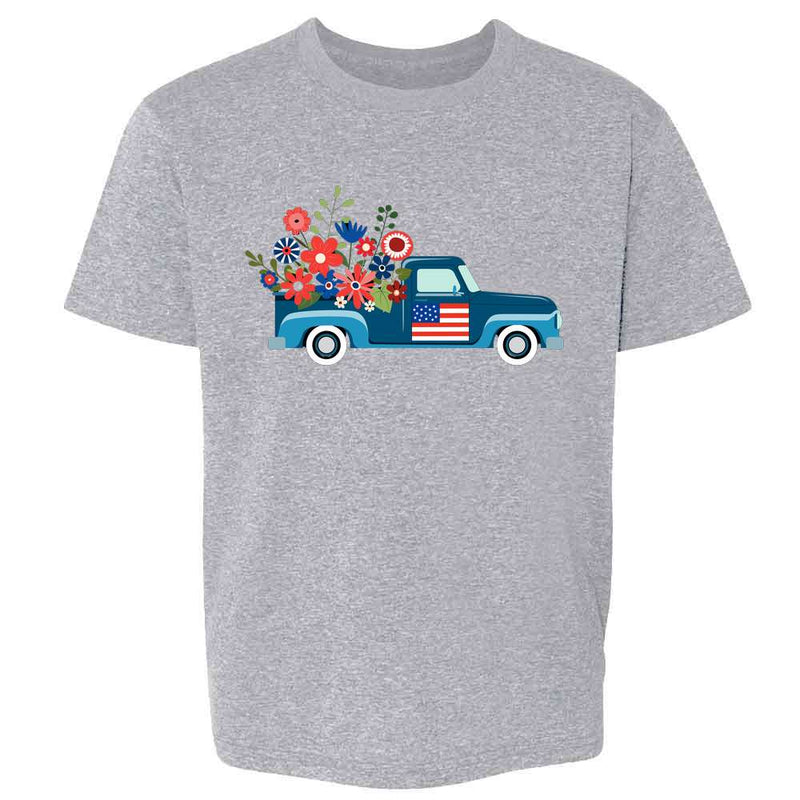 Patriotic Pick Up Truck Kids & Youth Tee