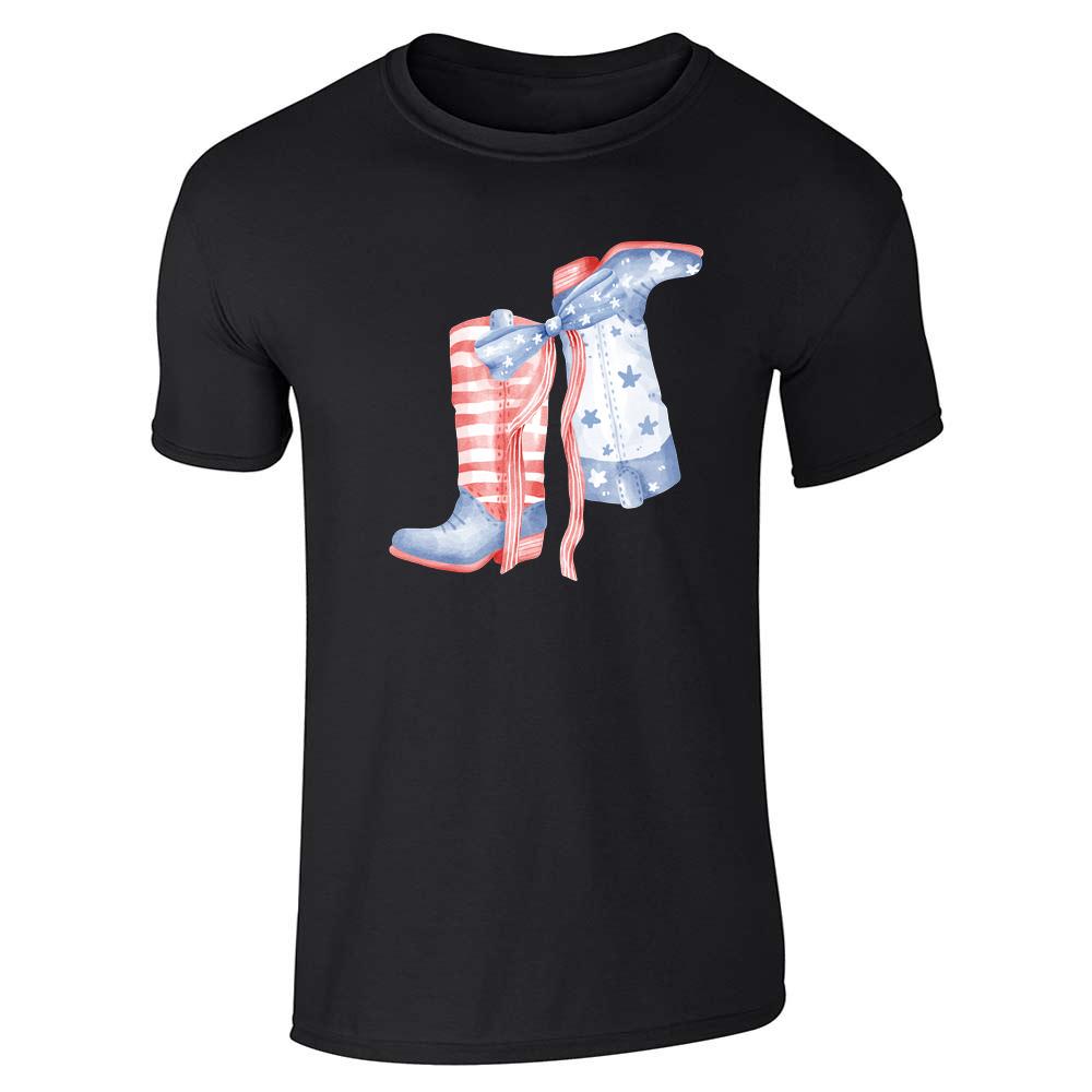 Patriotic Western Cowboy Boots Unisex Tee