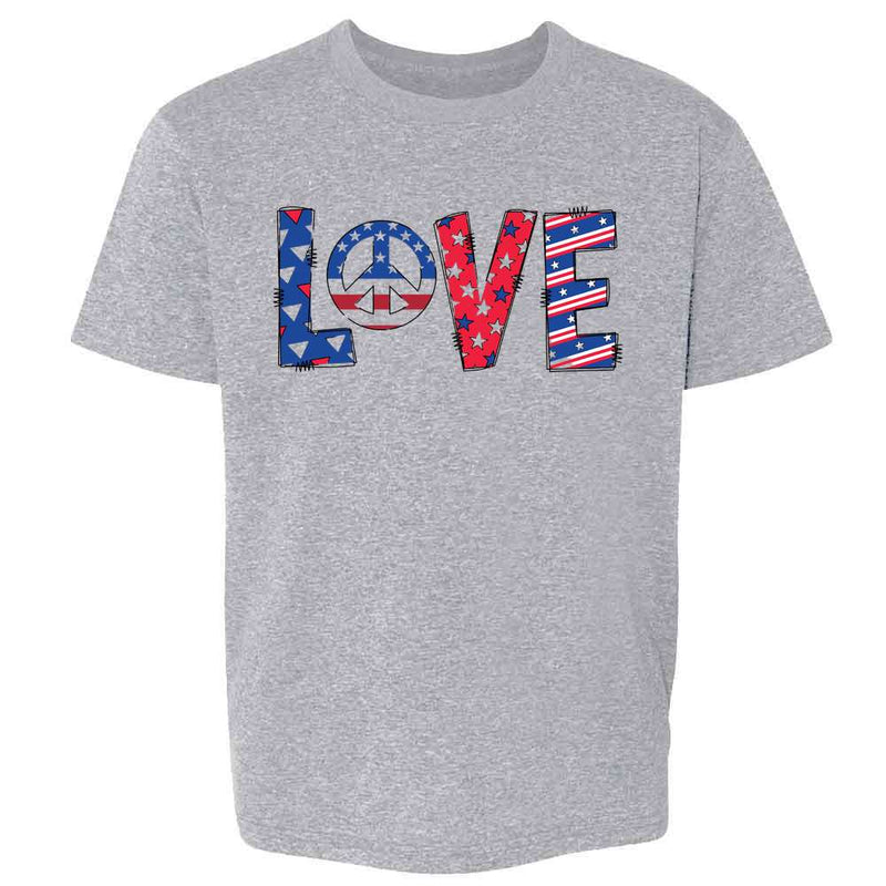 Patriotic Peace Love Kids & Youth Tee