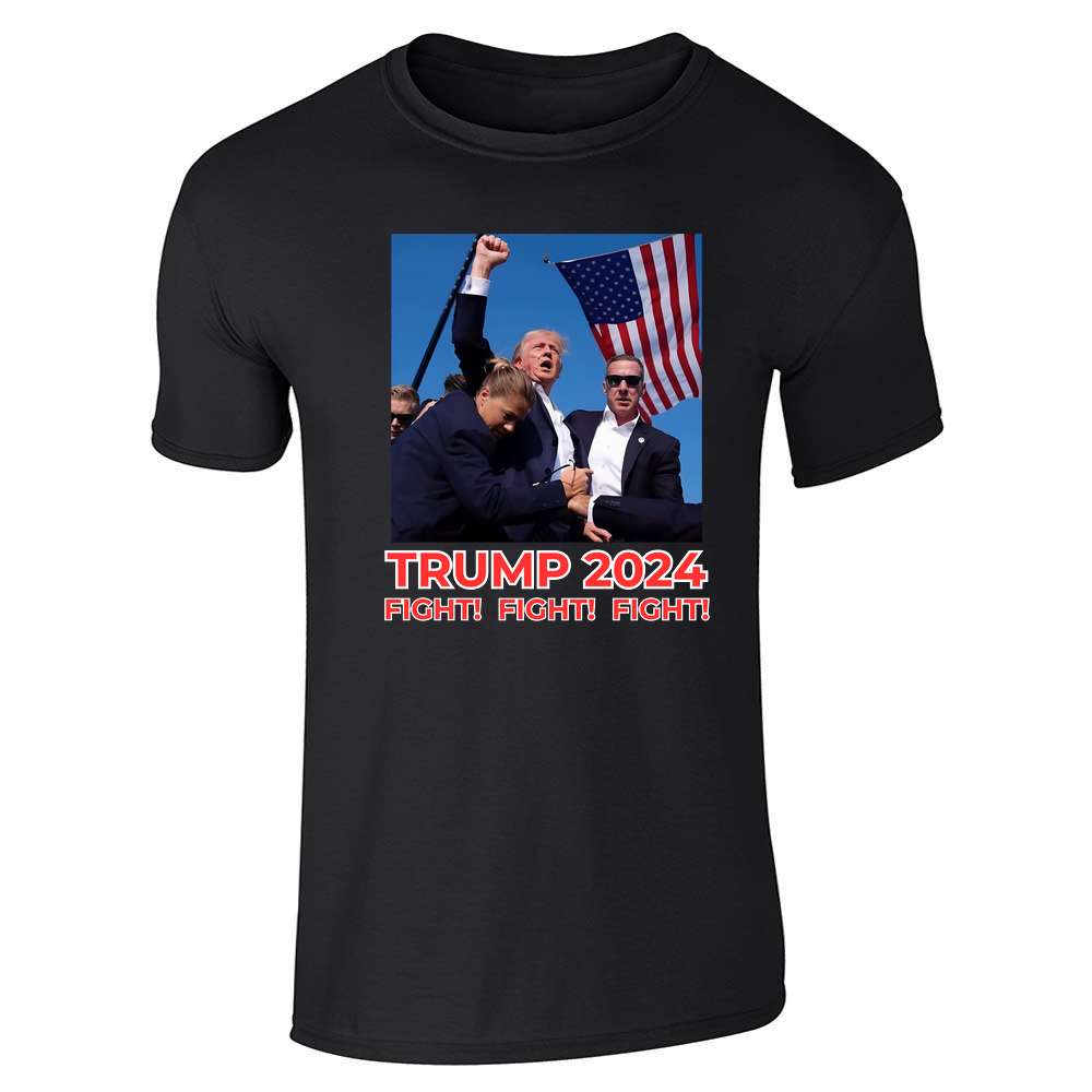 Donald Trump Rally Picture FIGHT MAGA President Unisex Tee