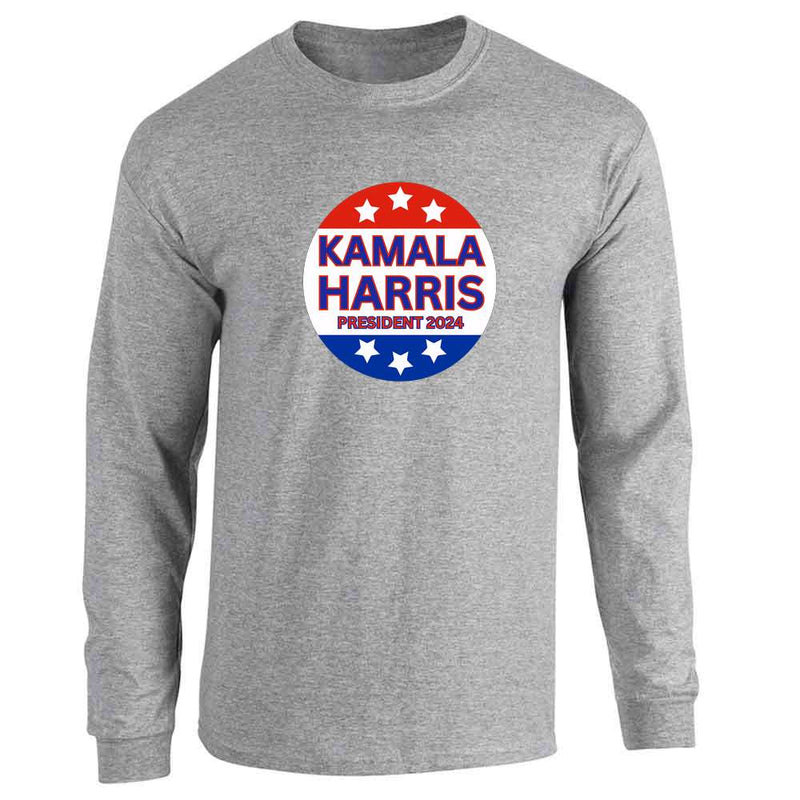 Kamala Harris President 2024 Stars Circle Long Sleeve