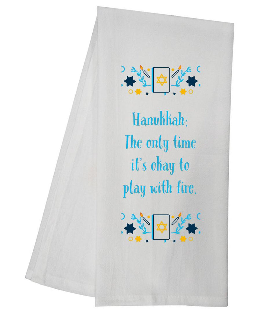 Hanukkah Play With Fire Tea Towel GGTT1152