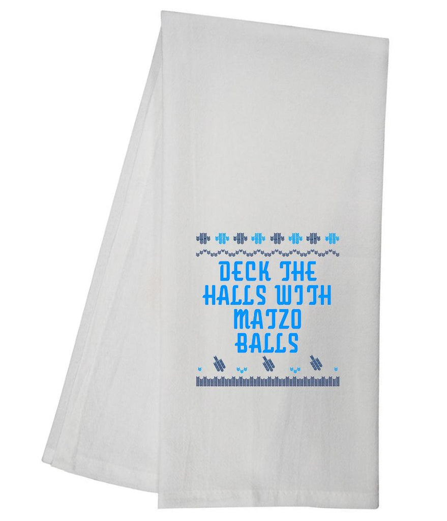 Deck The Halls Matzo Balls Sweater Tea Towel GGTT1164