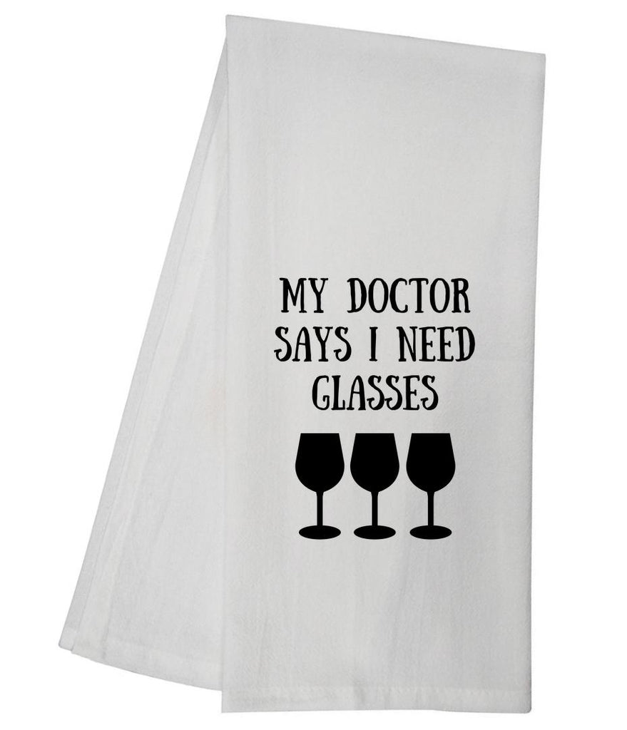 My Doctor Glasses Wine Tea Towel GGTT1166