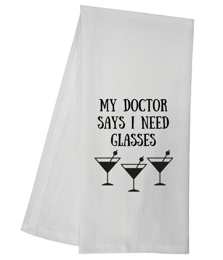 My Doctor Glasses Martini Tea Towel GGTT1167