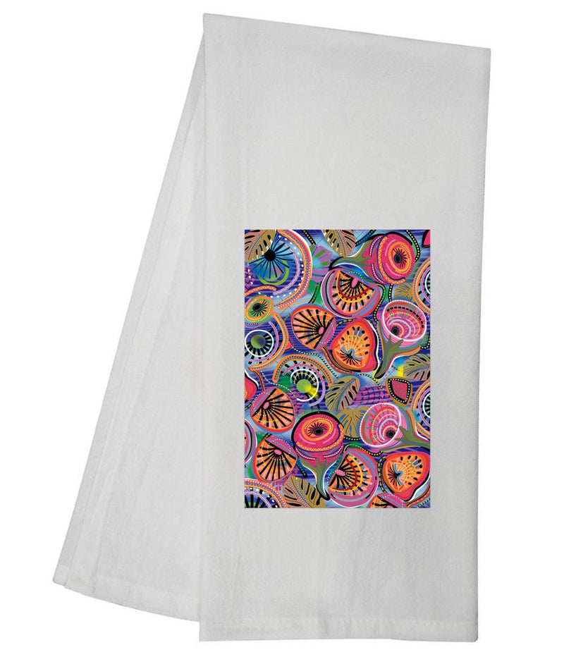 Abstract Floral Tea Towel GGTT1192
