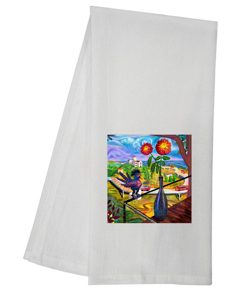 Fantasy Coastal Landscape Tea Towel GGTT1198