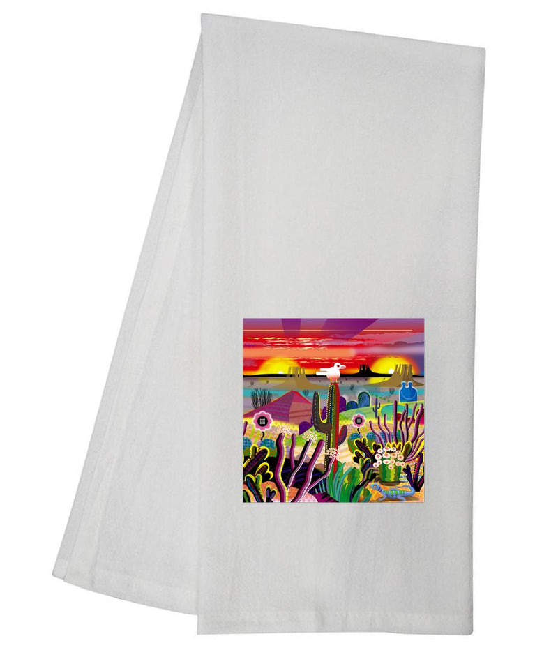 Fantasy Desert Cactus Mountain Tea Towel GGTT1199