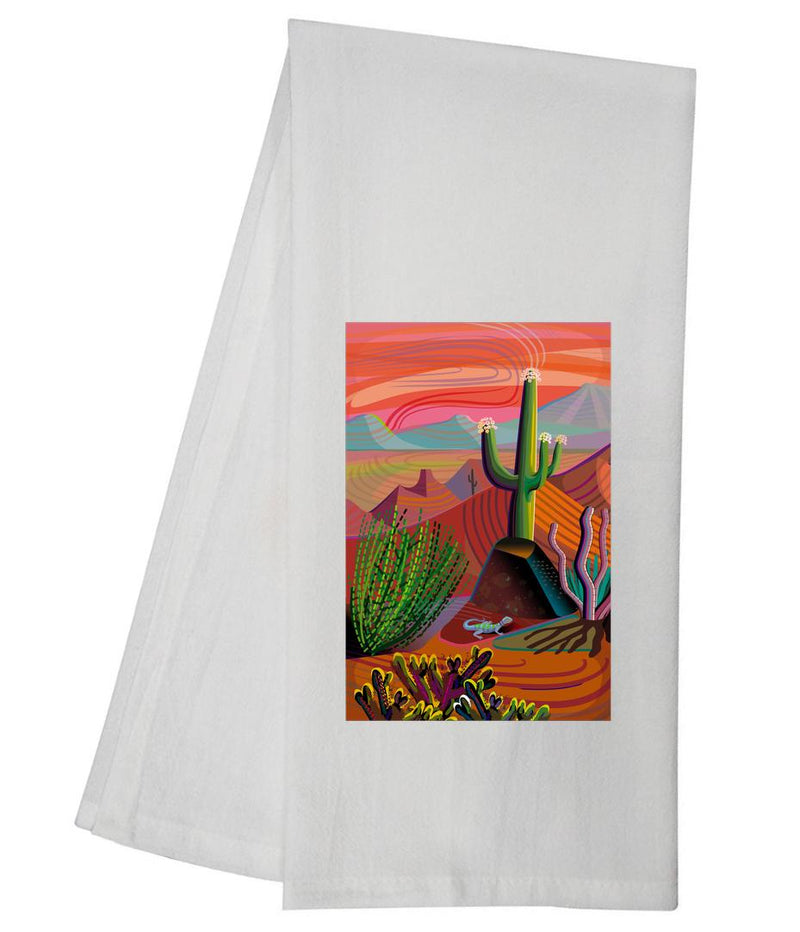 Desert Saguaro Cactus Tea Towel GGTT1210