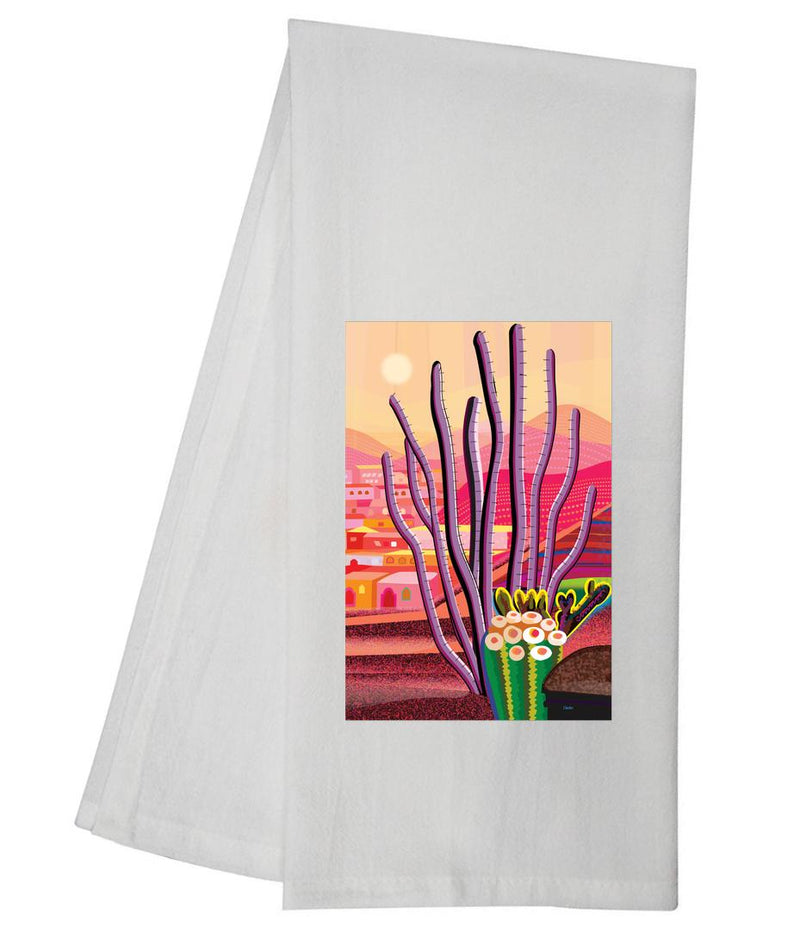 Red And Pink Desert Sunrise Tea Towel GGTT1220