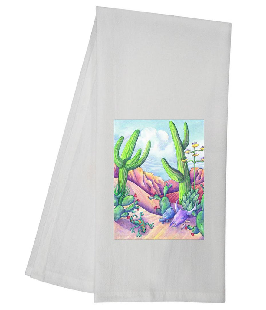 Desert Landscape Gecko Tea Towel GGTT1225