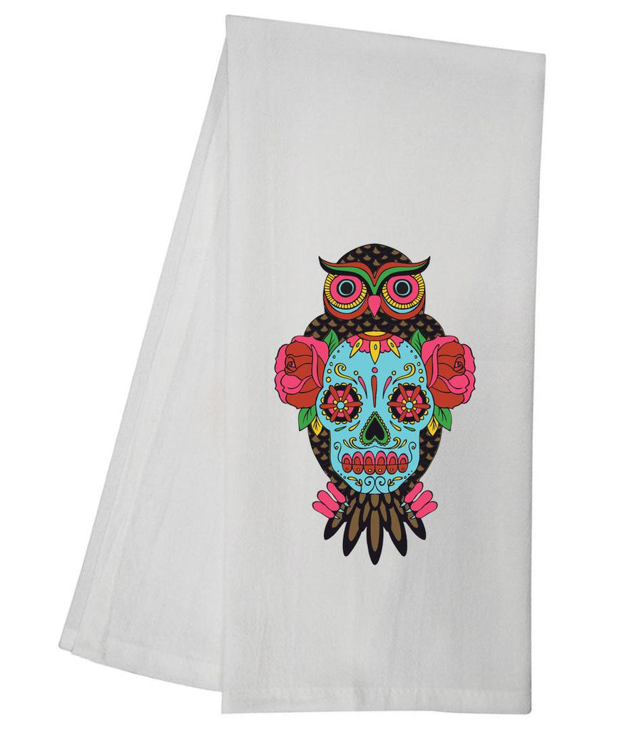 Sugar Skull Owl Friend Tea Towel GGTT1241