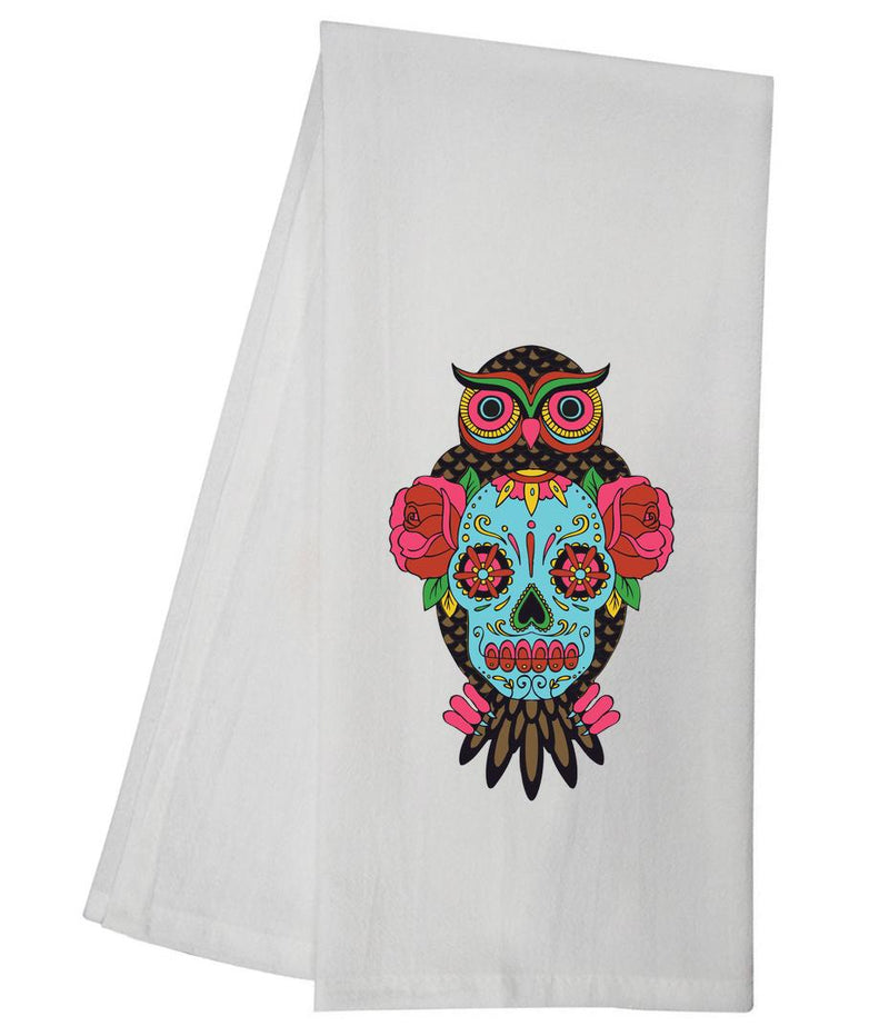 Sugar Skull Owl Friend Tea Towel GGTT1241