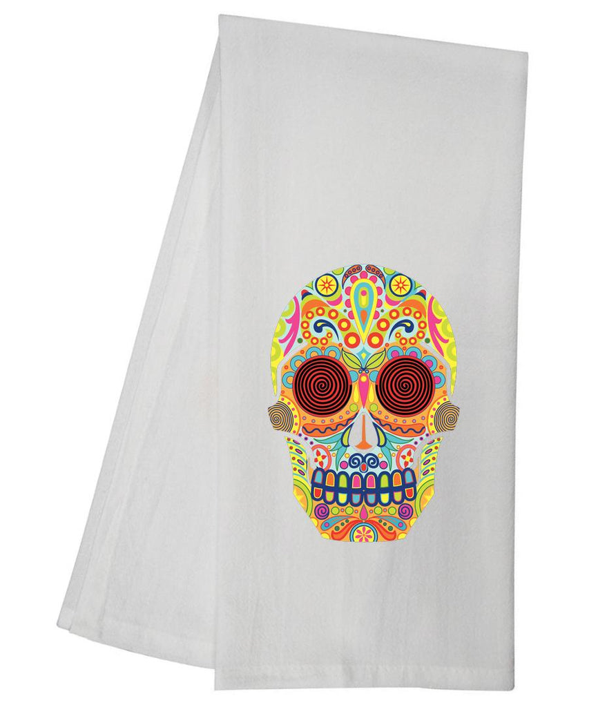 Psychedelic Sugar Skull Tea Towel GGTT1243