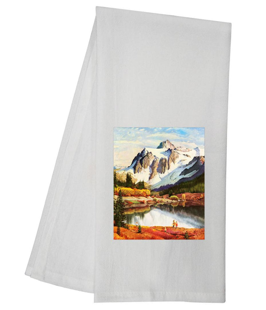 Retro Lake Scene Tea Towel GGTT1260