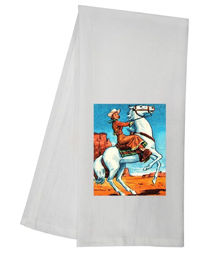 Retro Cowgirl Tea Towel GGTT1262