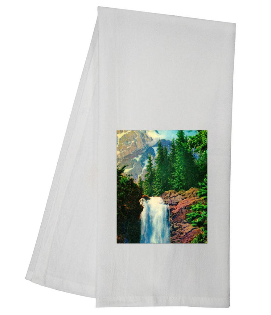 Retro Mountain Waterfall Tea Towel GGTT1263