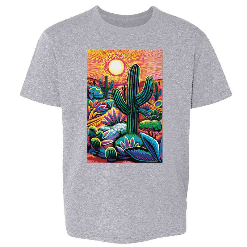 Fantasy Desert Garden Vibrant Color Southwest Folk Kids & Youth Tee