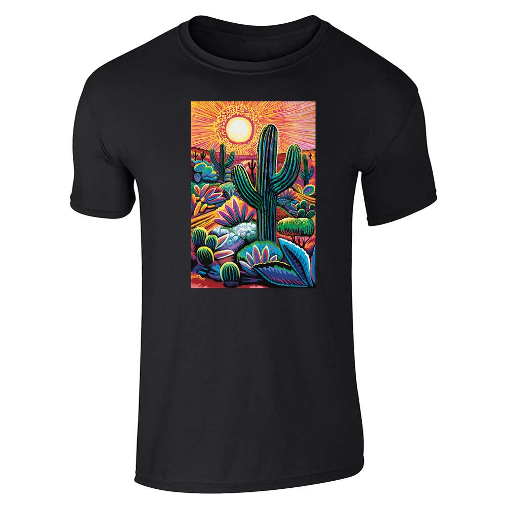 Fantasy Desert Garden Vibrant Color Southwest Folk Unisex Tee