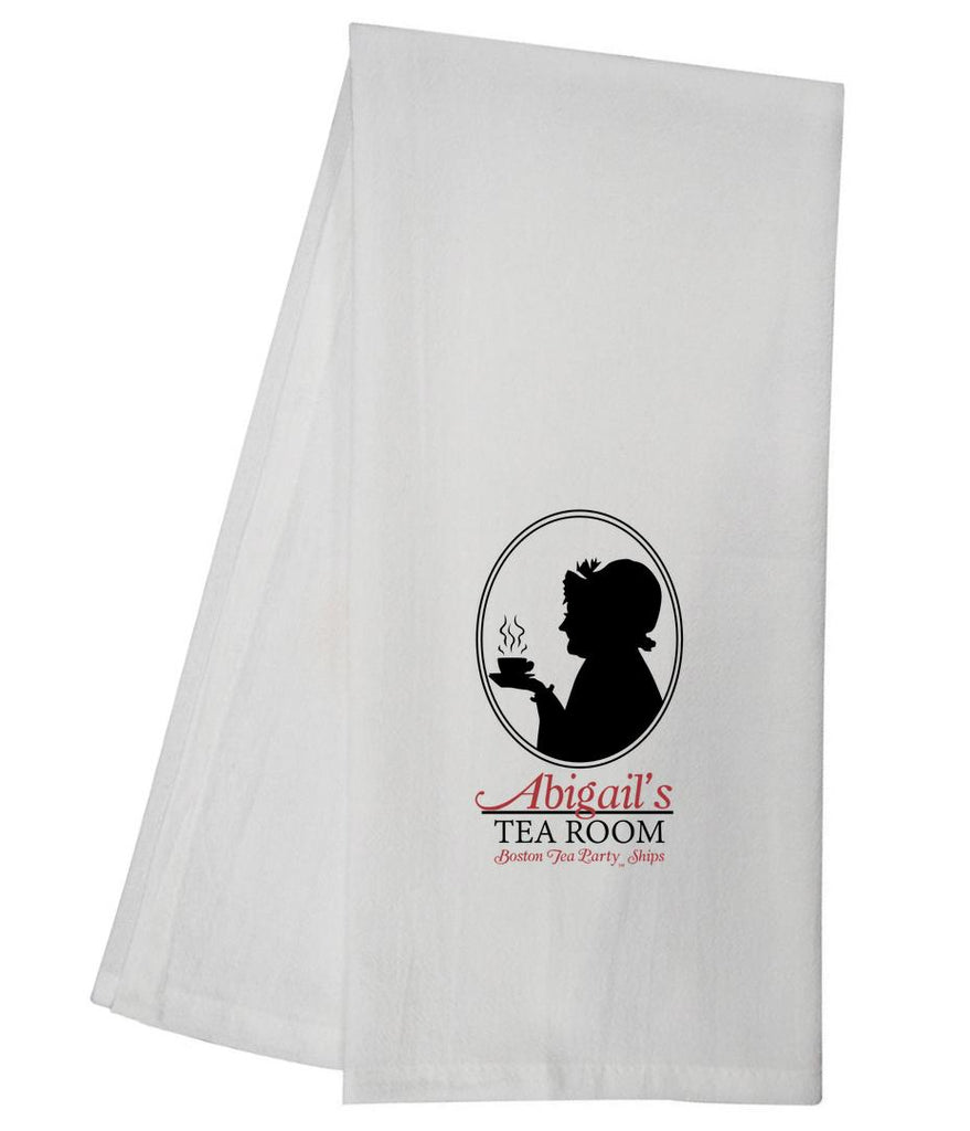 CUSTOM Abigails Tea Room Boston Tea Party Ships Tea Towel HIS-TEA-014-ABIGAIL