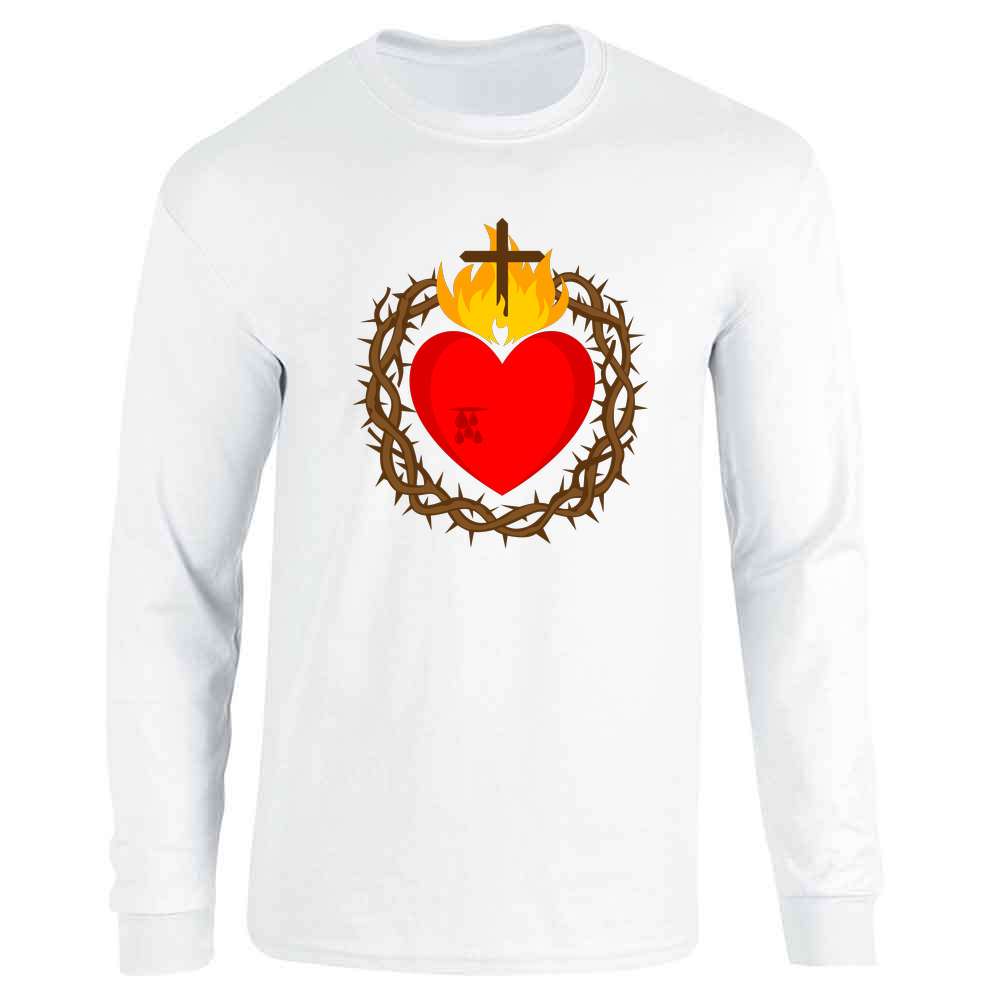 Sacred Heart Of Jesus Crown Long Sleeve