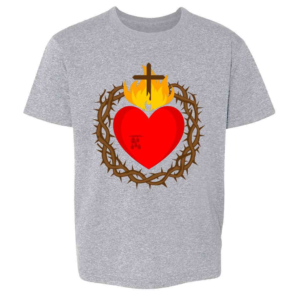 Sacred Heart Of Jesus Crown Kids & Youth Tee