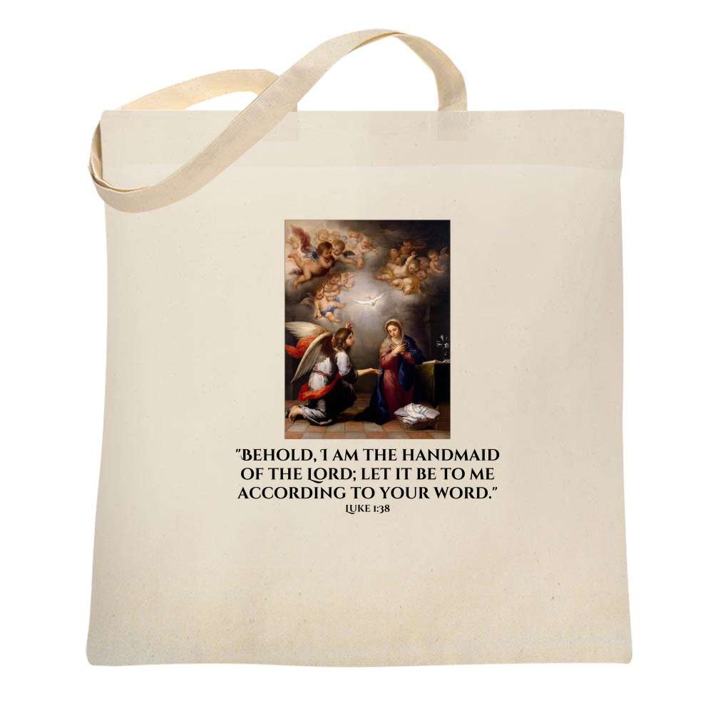 Annunciation Behold I Am The Handmaid Of The Lord  Tote Bag