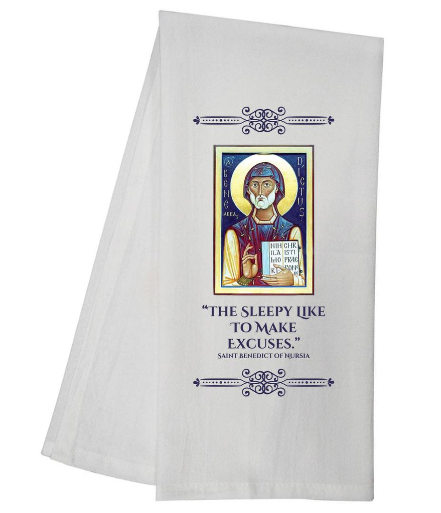 Saint Benedict Of Nursia Tea Towel SLTT1052