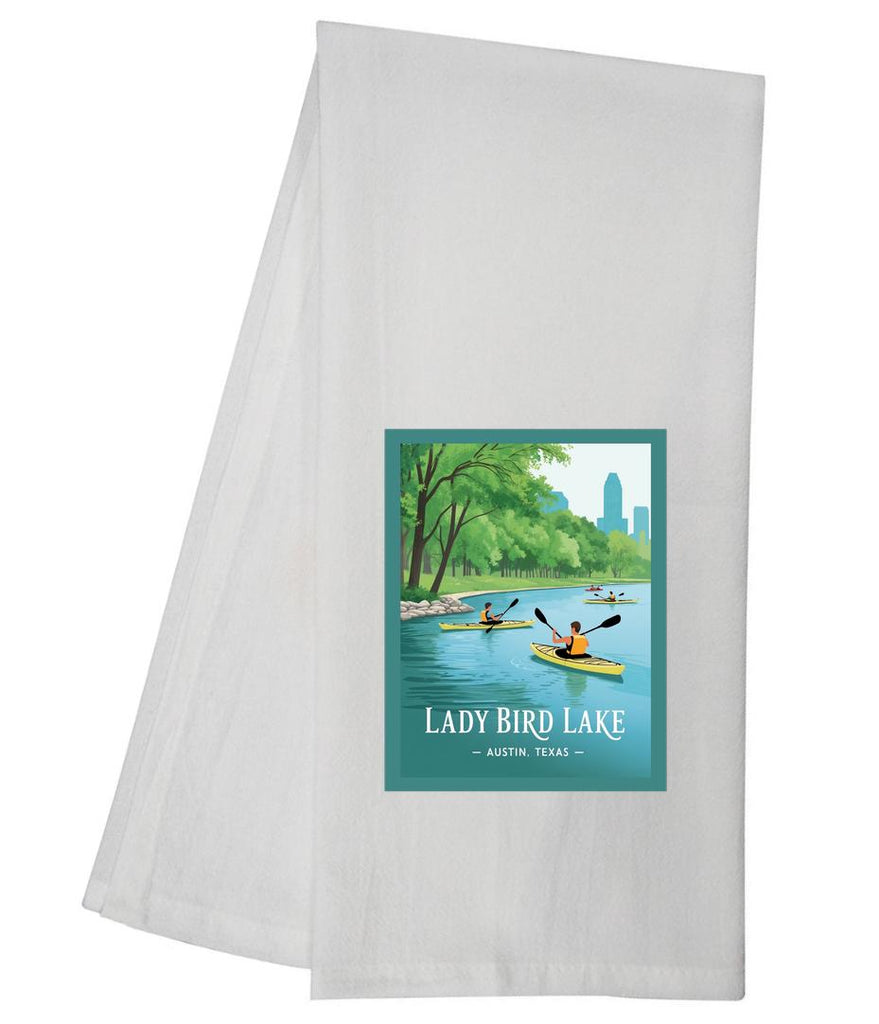 Texas Lady Bird Lake Tea Towel GGTT1289