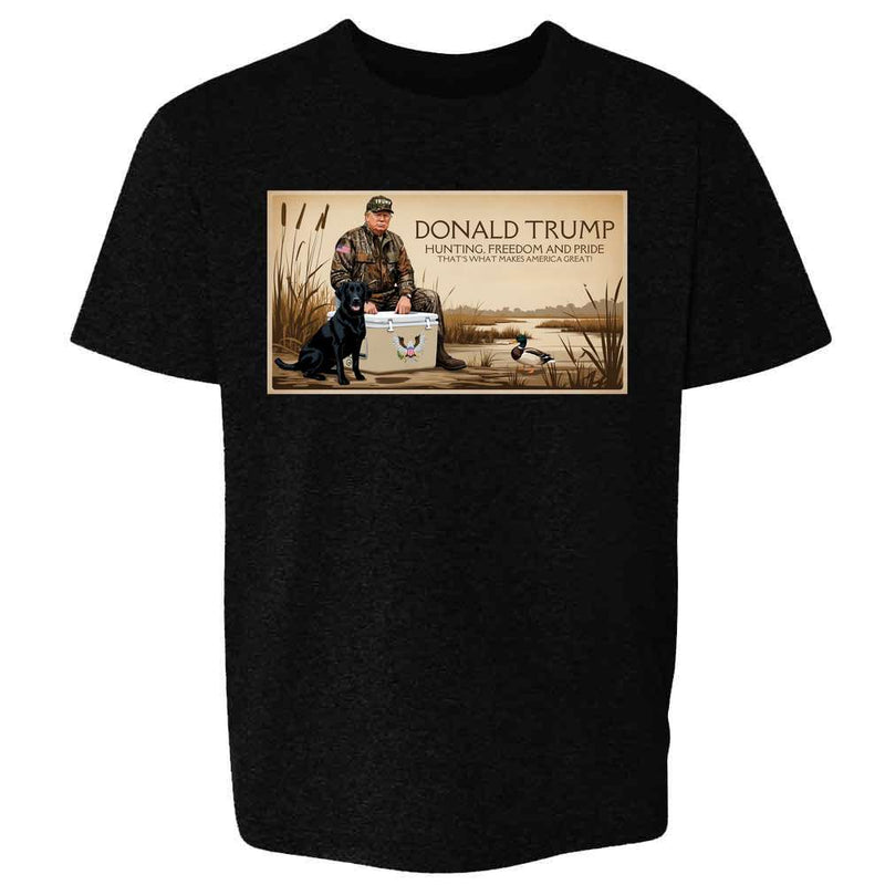 Donald Trump Hunting Freedom And Pride Duck  Kids & Youth Tee