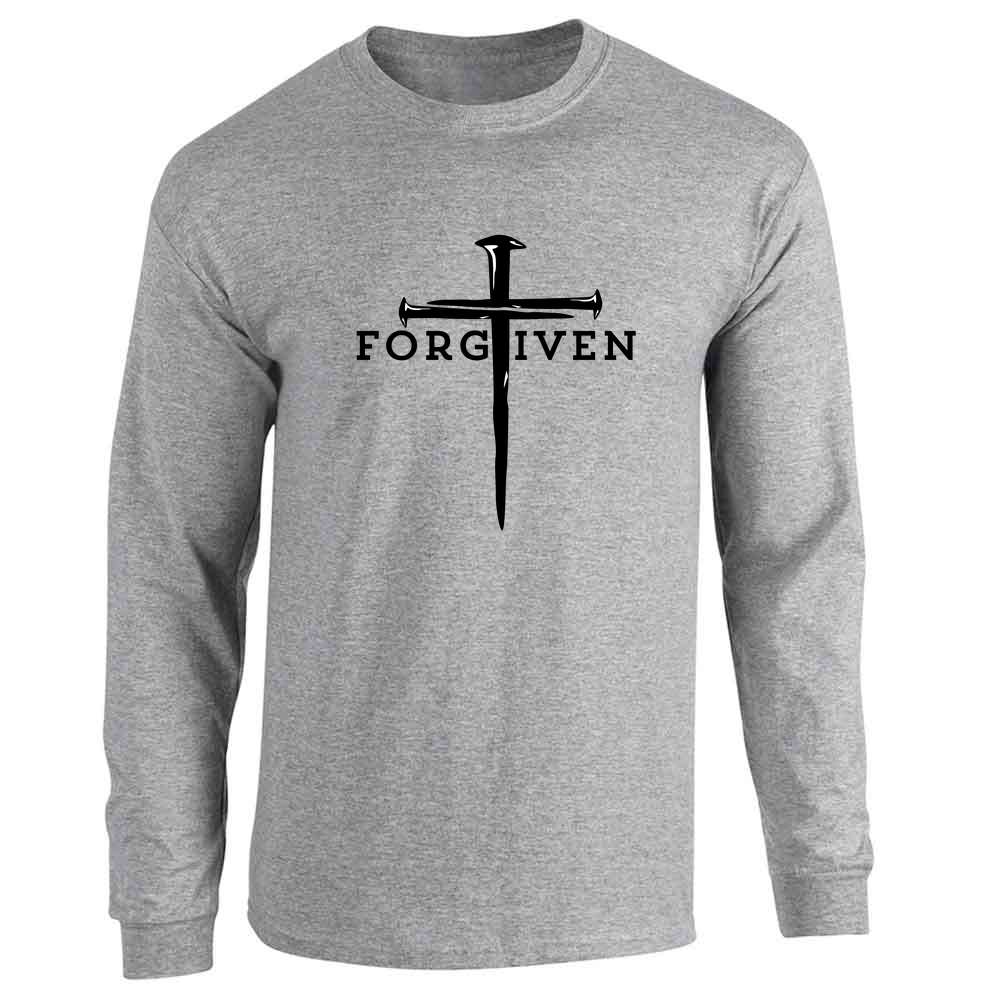 Forgiven Cross Nails Christian Long Sleeve