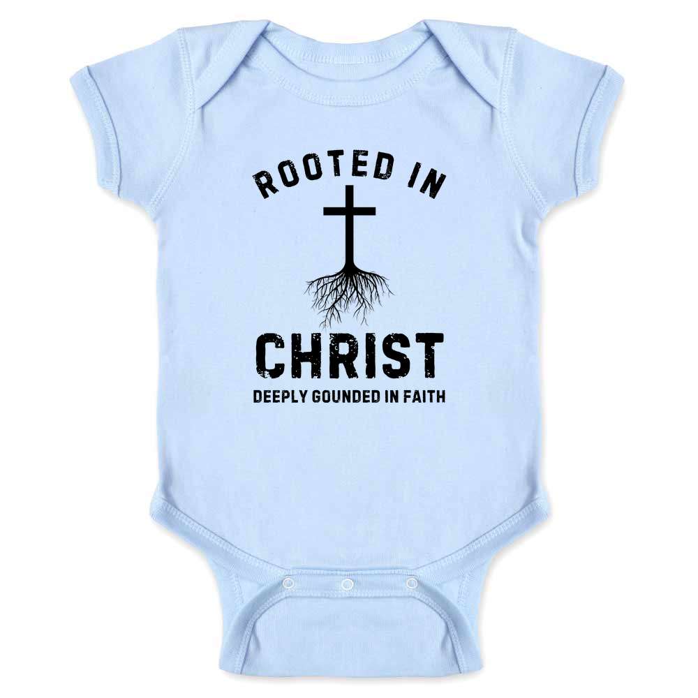 Rooted In Christ  Baby Bodysuit