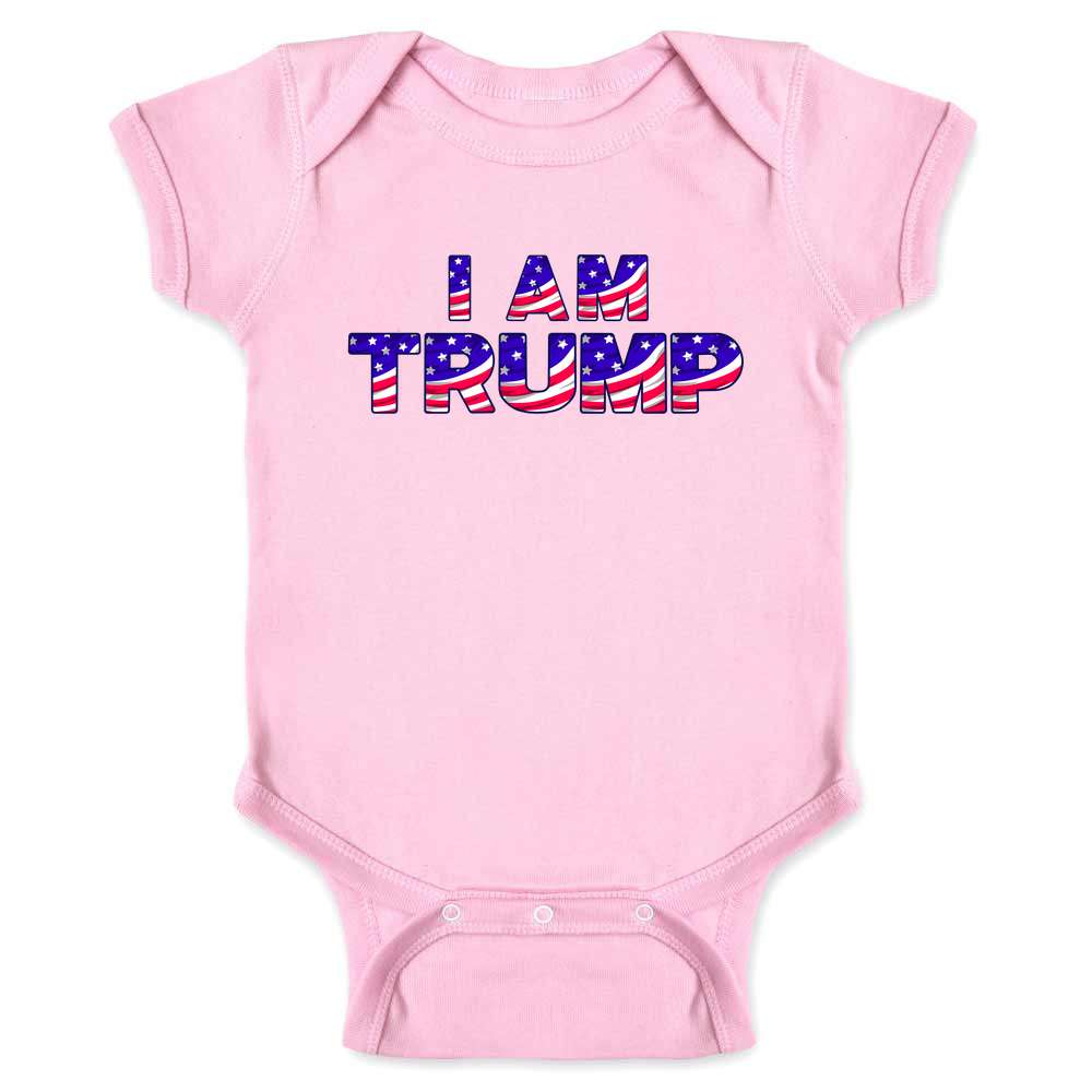We Are Trump Donald Trump Flag Letter President  Baby Bodysuit