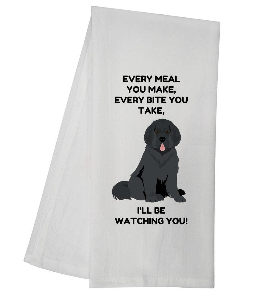 Every Meal Black Newfoundland Tea Towel GGTT1351