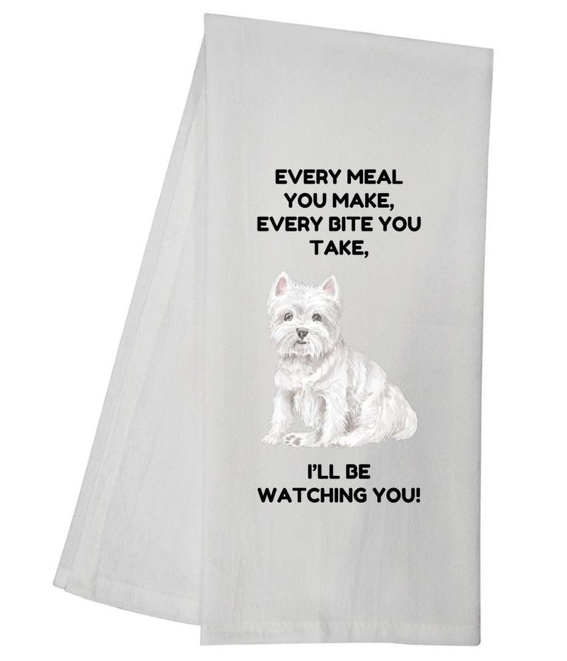 Every Meal West Highland White Terrier Tea Towel GGTT1354