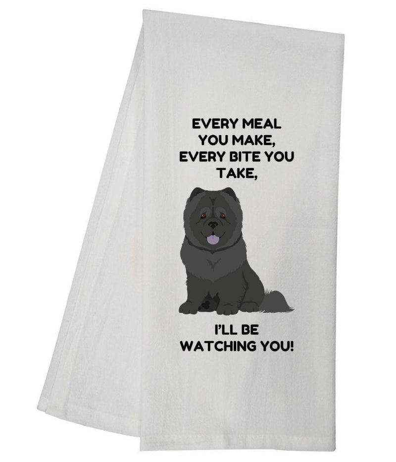 Every Meal Black Chow Tea Towel GGTT1363