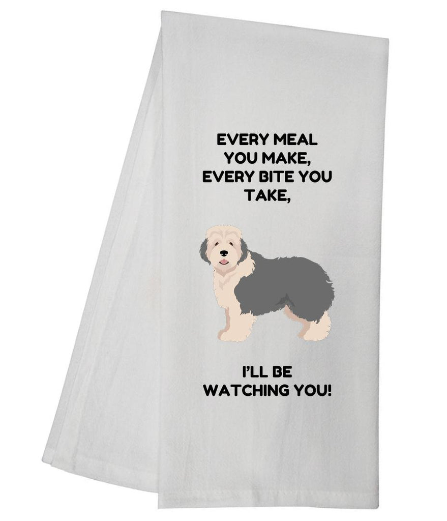Every Meal Old English Sheepdog Tea Towel GGTT1376
