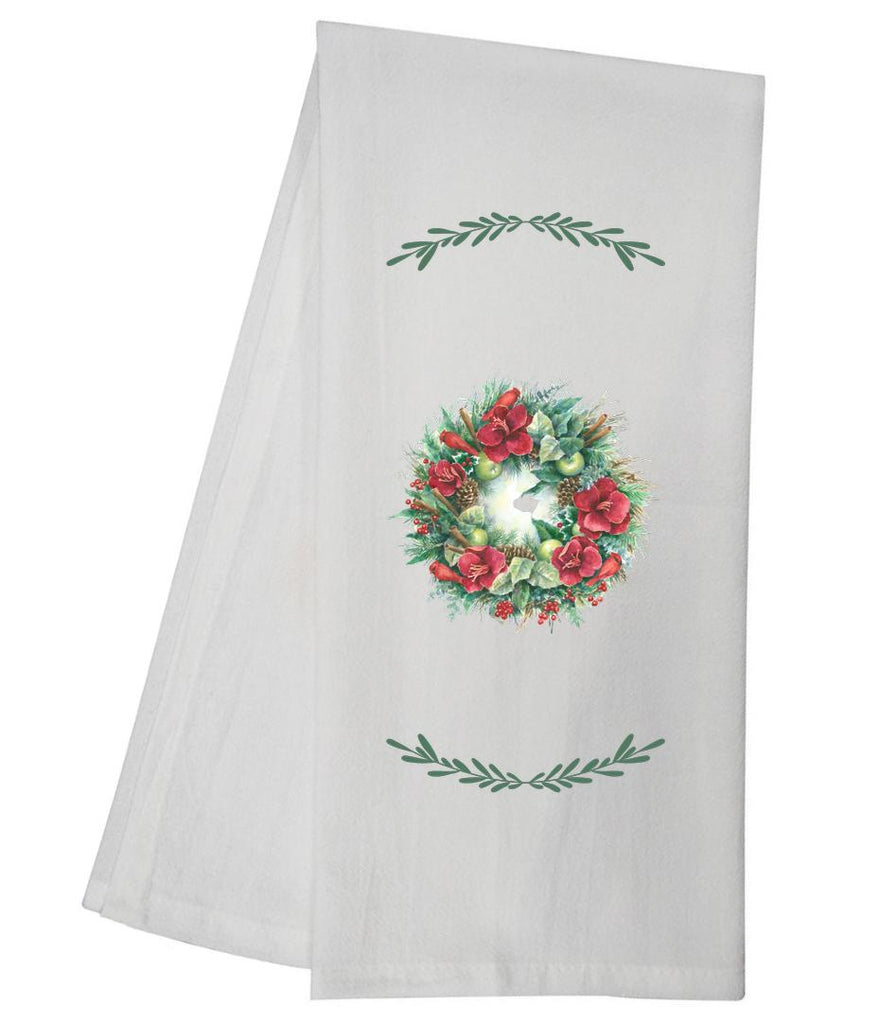 Amarylllis Wreath Tea Towel GGTT971