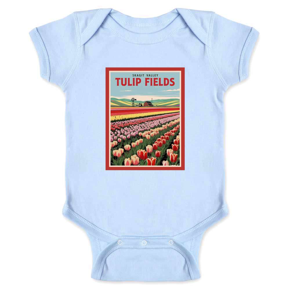 Washington Skagit Valley Tulips II Baby Bodysuit