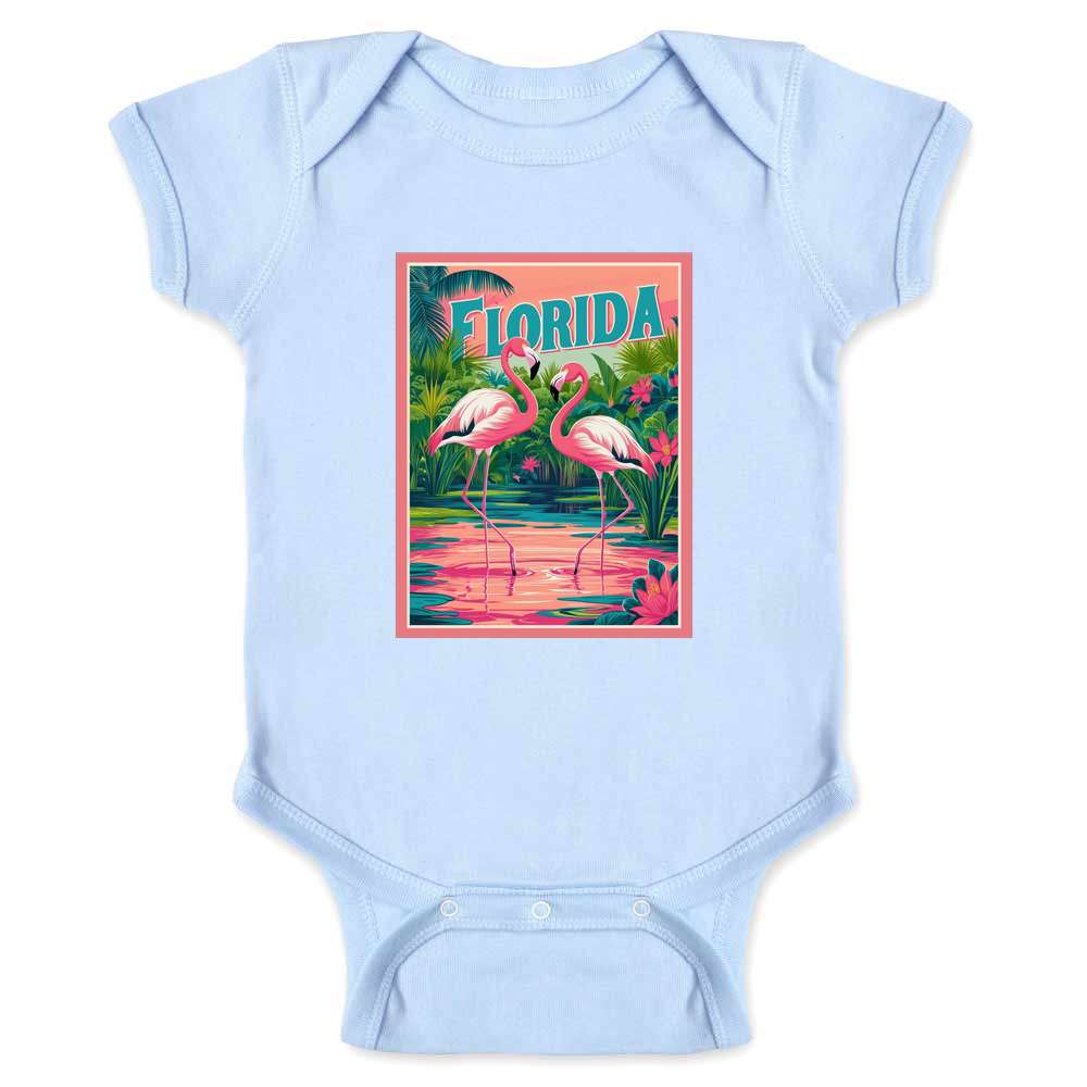 Florida Flamingos II Baby Bodysuit