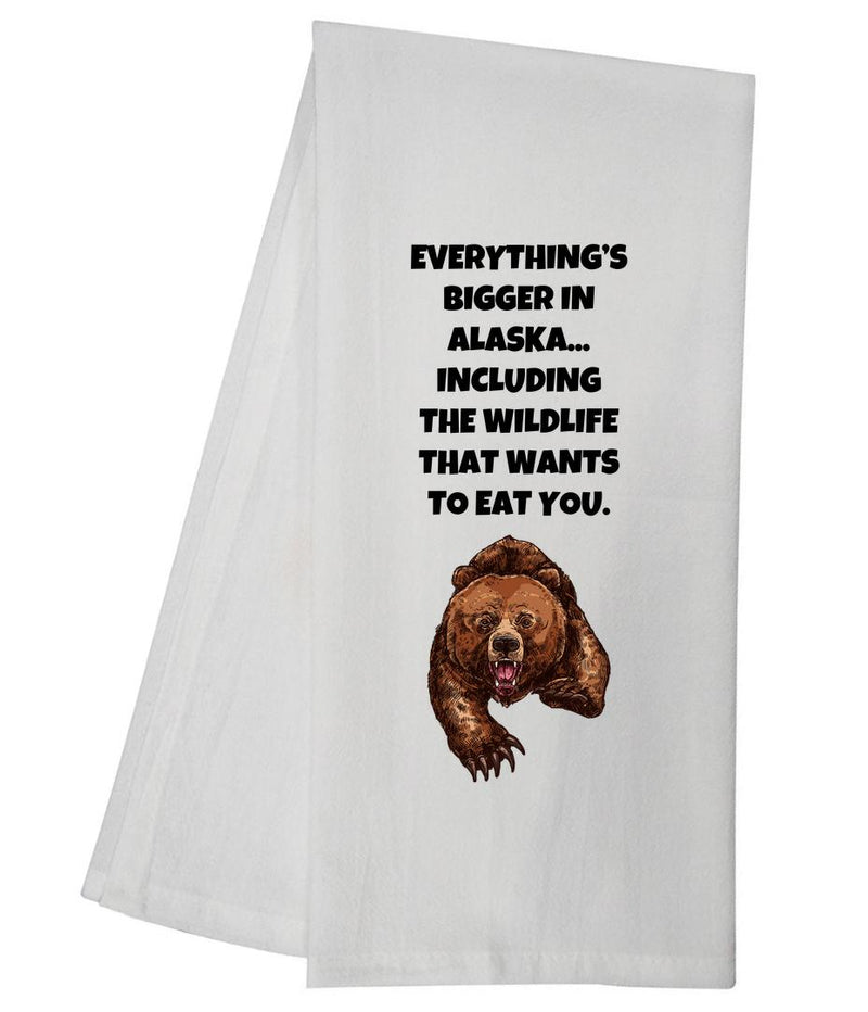 Alaska Everythings Bigger Tea Towel GGTT1410