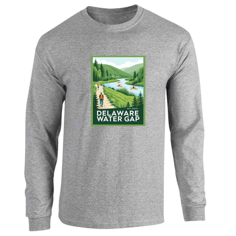 New Jersey Delaware Water Gap Nature Retro Travel  Long Sleeve