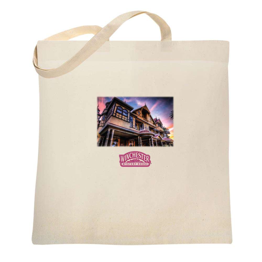 Winchester Mystery House Low Angle Shot Logo Tote Bag