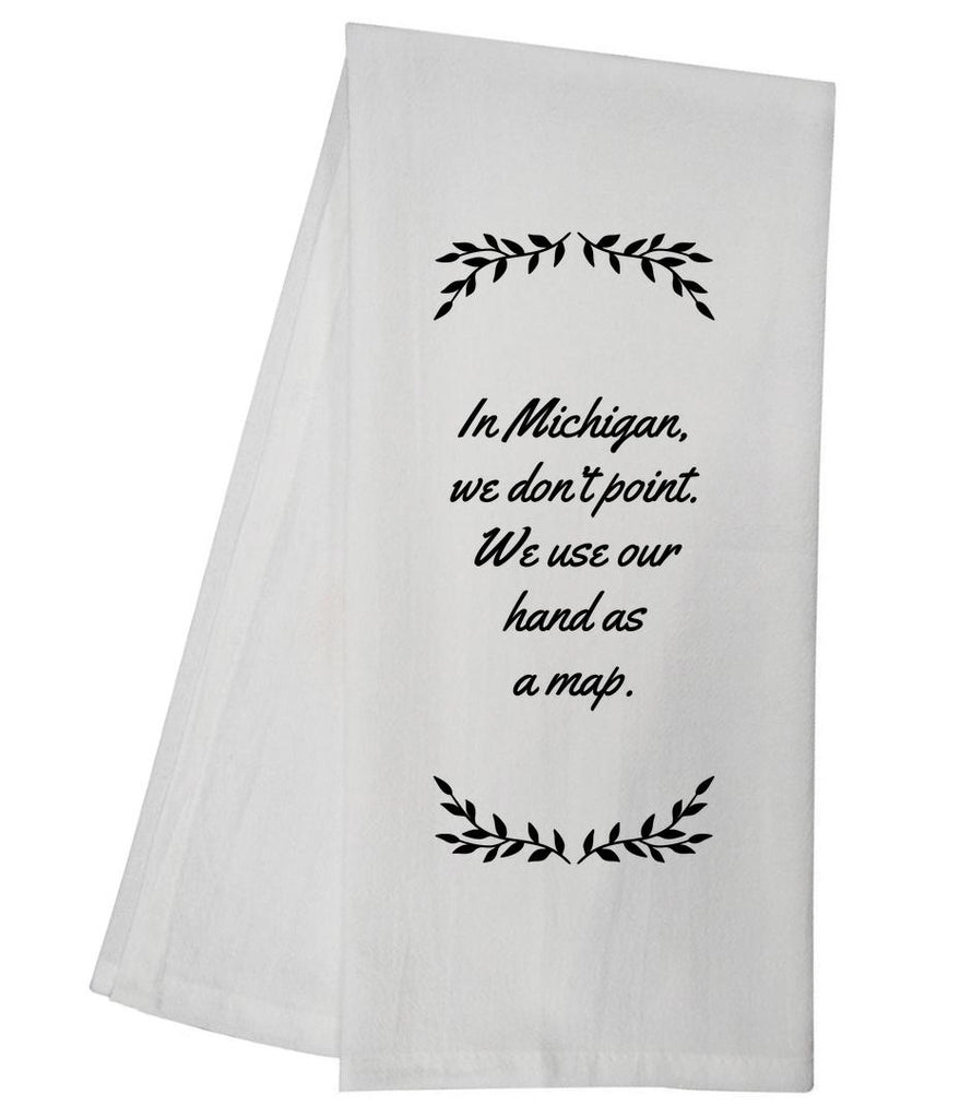 Michigan Hand Map Tea Towel GGTT1424
