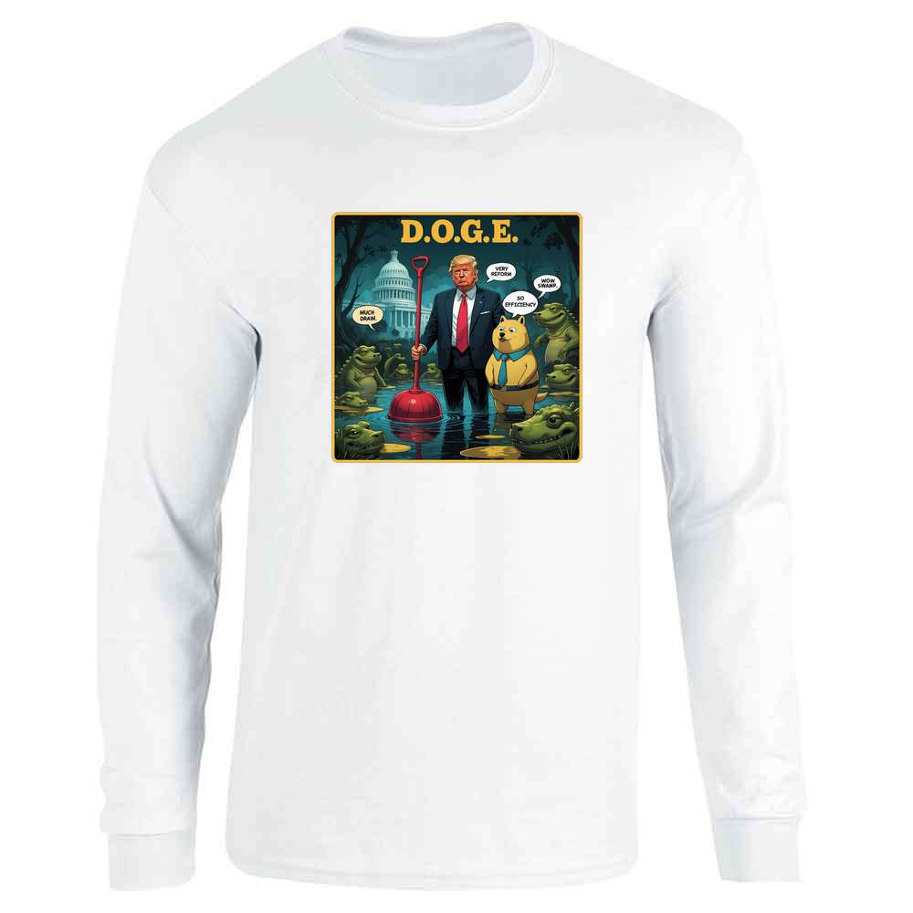 Donald Trump DOGE Drain Swamp Long Sleeve