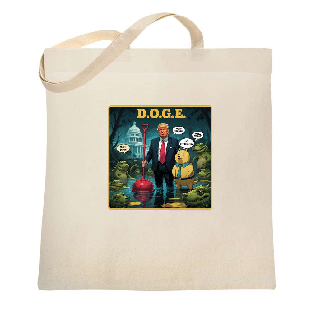 Donald Trump DOGE Drain Swamp Tote Bag