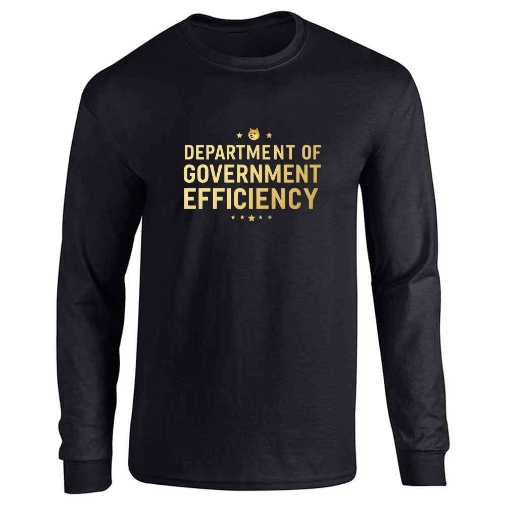 Donald Trump DOGE Gold Logo Shiba Inu Long Sleeve
