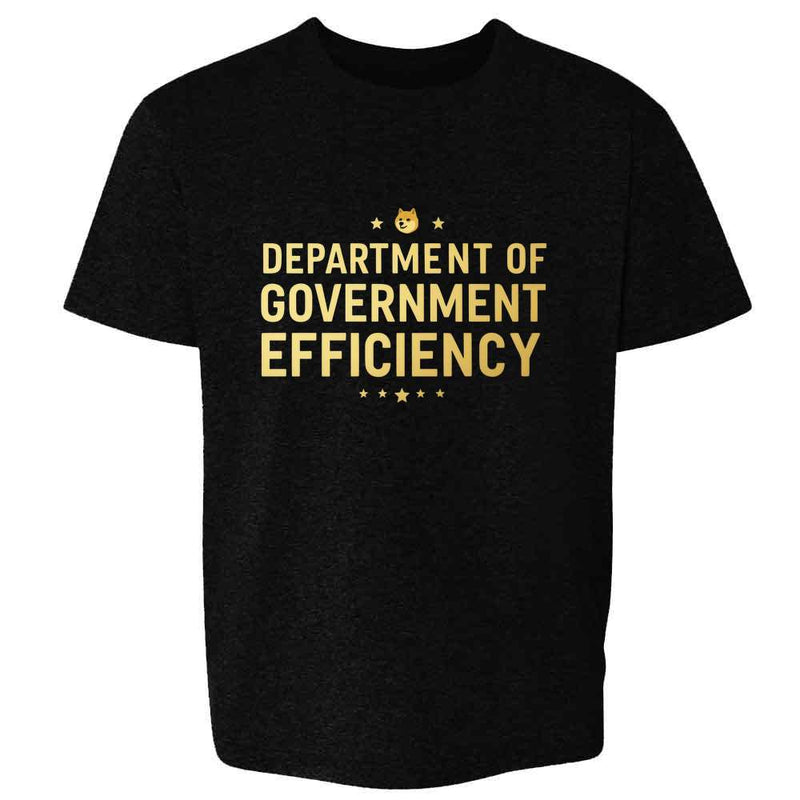 Donald Trump DOGE Gold Logo Shiba Inu Kids & Youth Tee