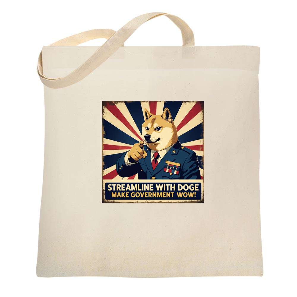 Donald Trump DOGE Streamline Make Government WOW Tote Bag